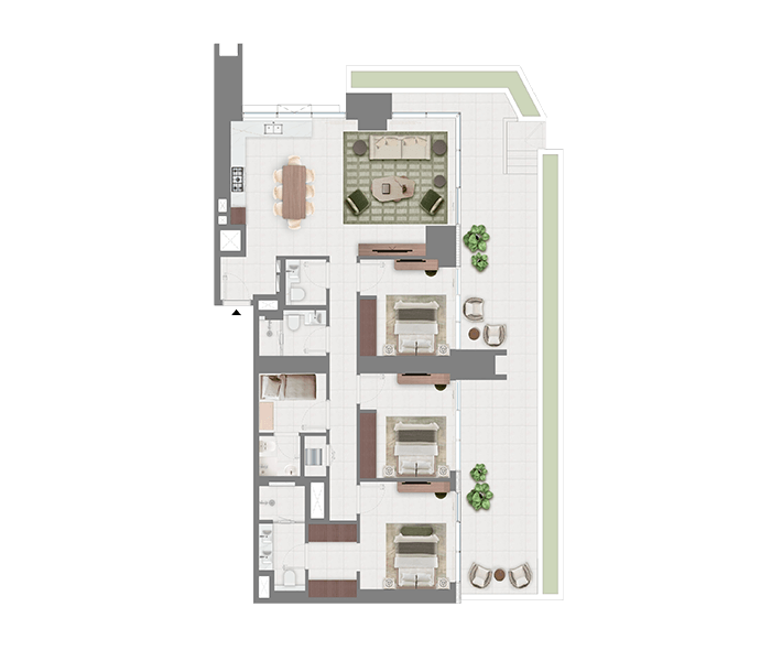 Creek Bay 3-bedroom Apartment